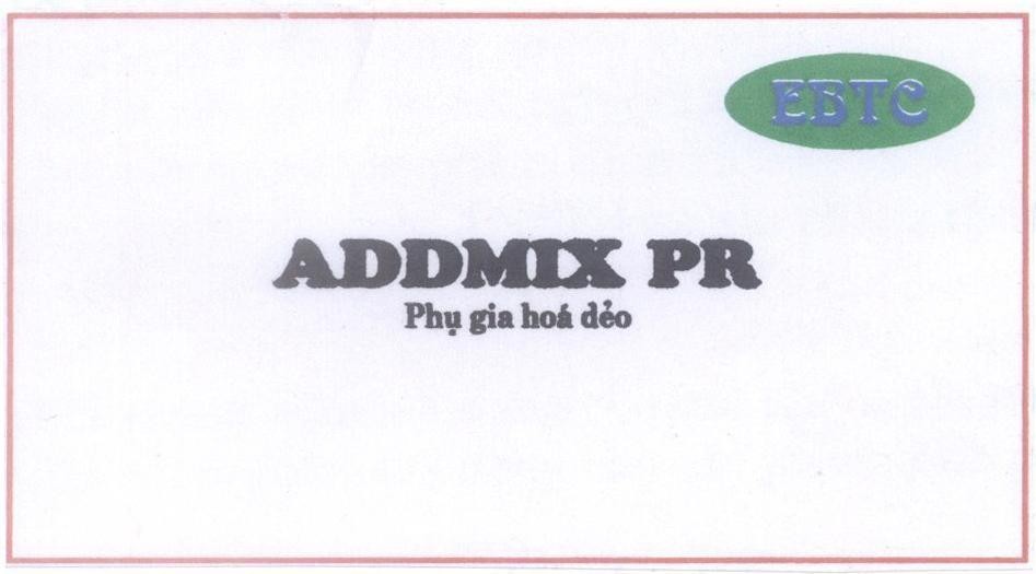 Mẫu nhãn hiệu ADDMIX PR Phụ gia hoá dẻo EBTC
