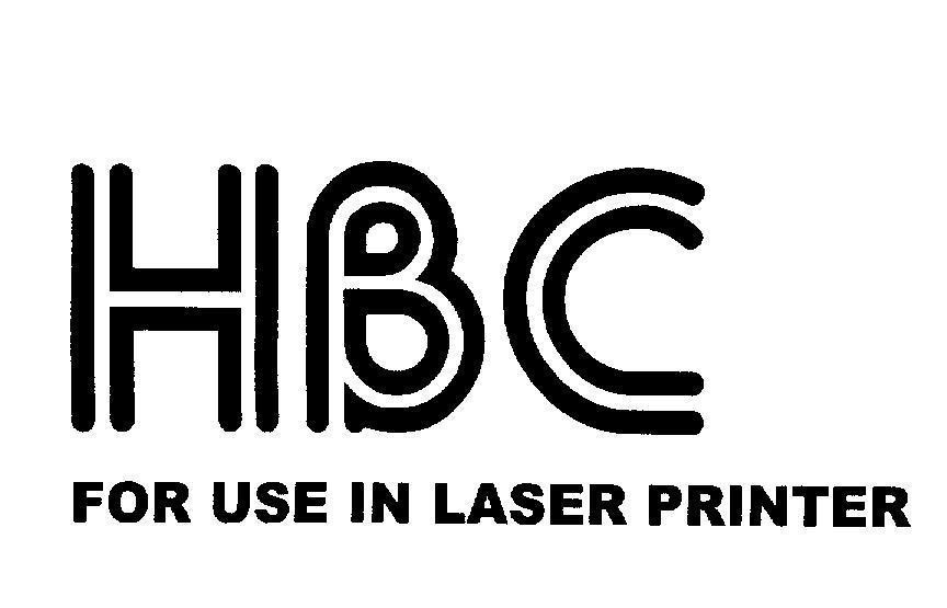Mẫu nhãn hiệu HBC FOR USE IN LASER PRINTER