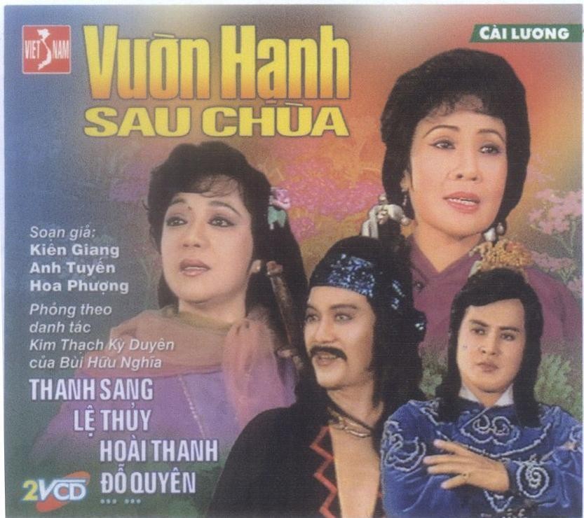 Mẫu nhãn hiệu Vườn Hạnh Sau Chùa Cải Lương VIETNAM 2VCD Thanh Sang Lệ Thủy Hoài Thanh Đỗ Quyên...