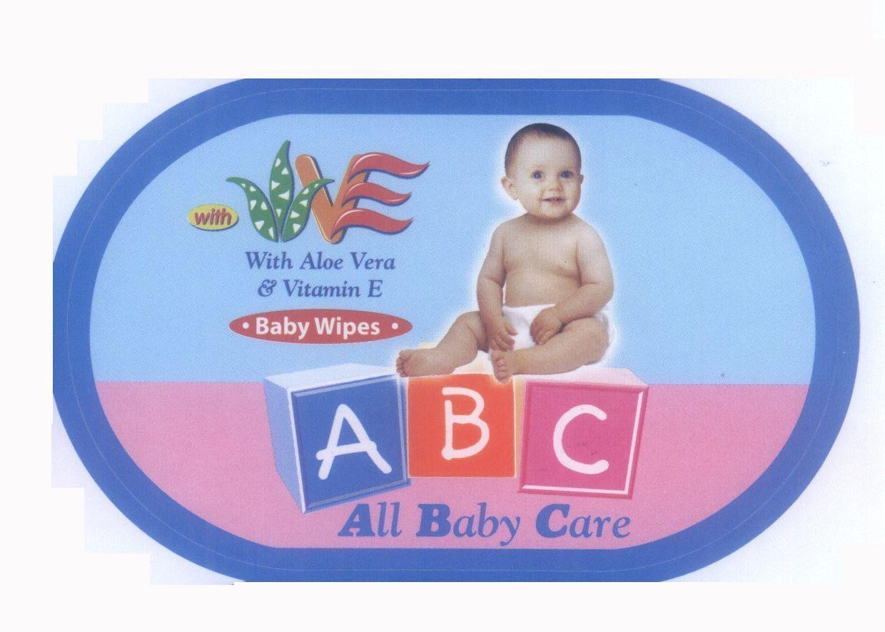 Mẫu nhãn hiệu V ABC A B C WVE With Aloe Vera & Vitamin E Baby Wipes All Baby Care