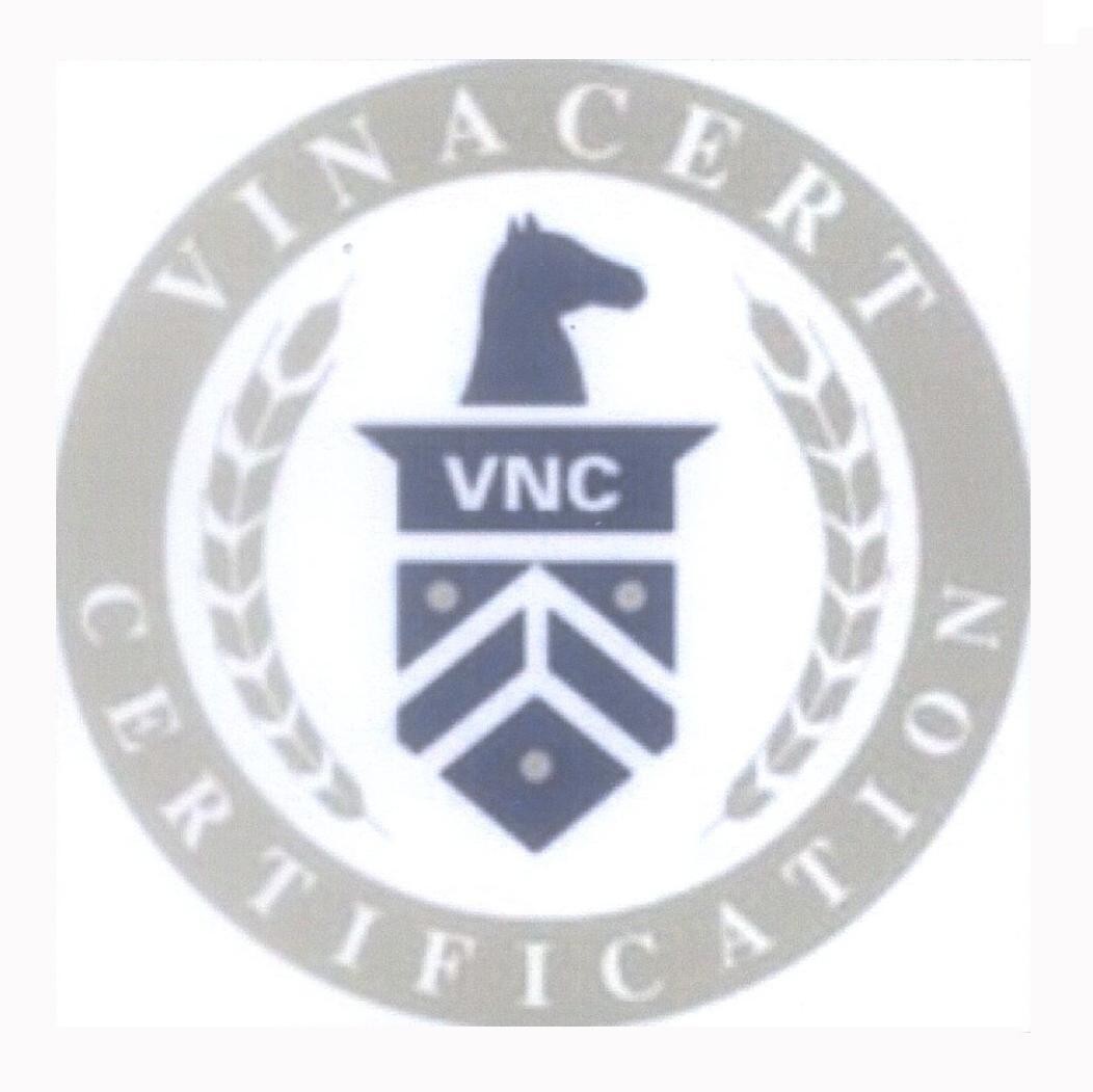 Mẫu nhãn hiệu VINACERT CERTIFICATION VNC