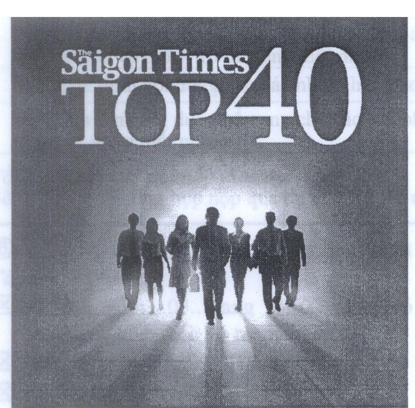 Mẫu nhãn hiệu The Saigon Times TOP 40