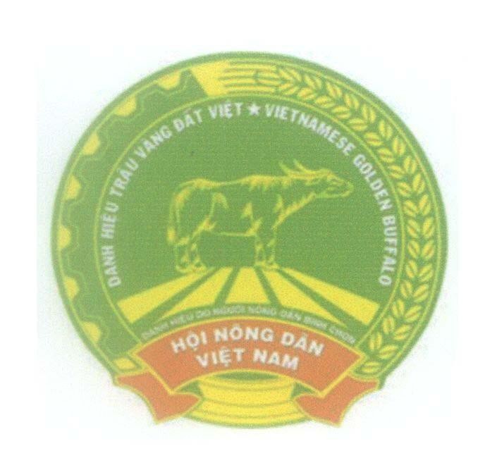 Mẫu nhãn hiệu Hội Nông Dân Việt Nam Danh Hiệu Trâu Vàng Đất Việt VIETNAMESE GOLDEN BUFFALO Danh Hiệu Do Người Nông Dân Bình Chọn