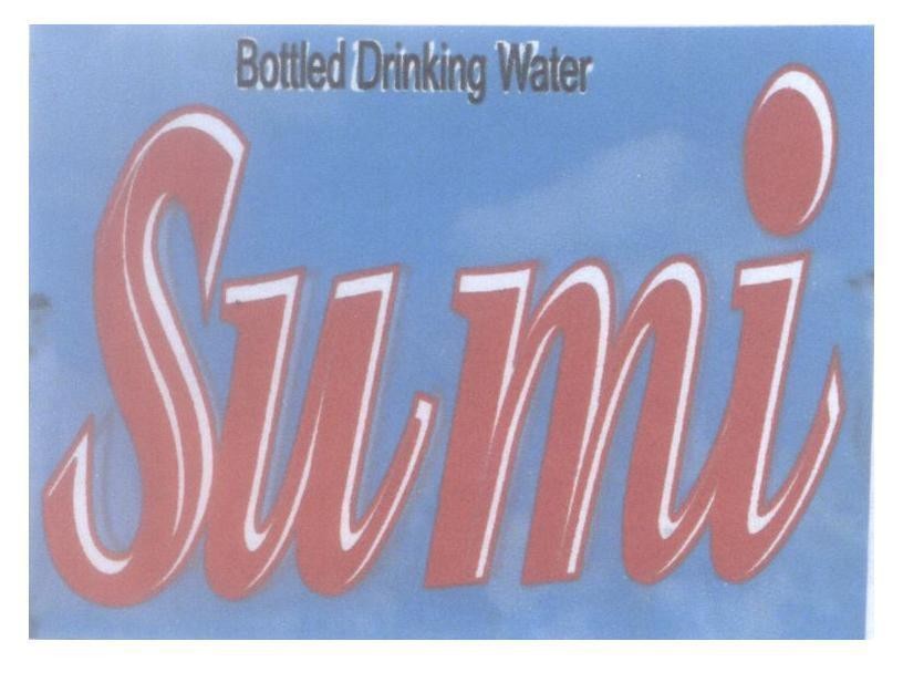Mẫu nhãn hiệu Sumi Botted Drinking Water