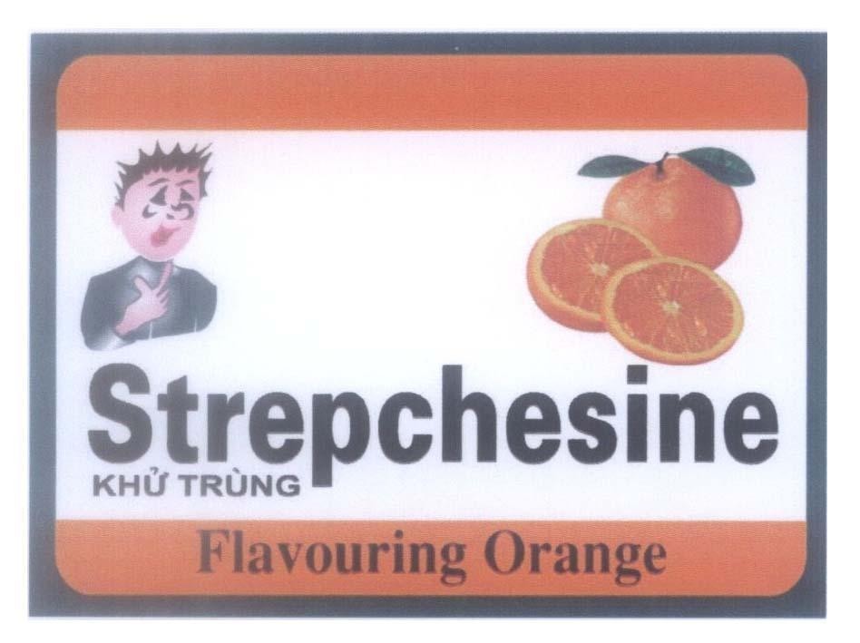 Mẫu nhãn hiệu Strepchesine Khử Trùng Flavouring Orange