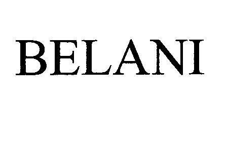 Mẫu nhãn hiệu BELANI