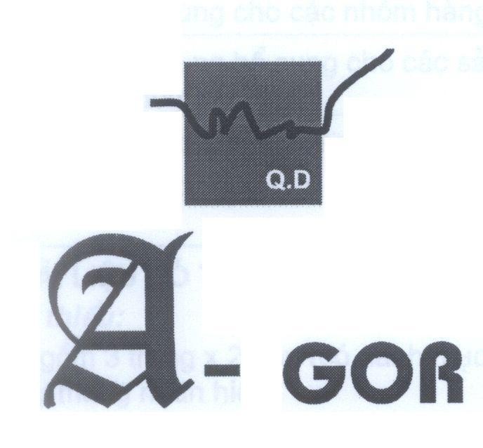 Mẫu nhãn hiệu A-GOR Q.D