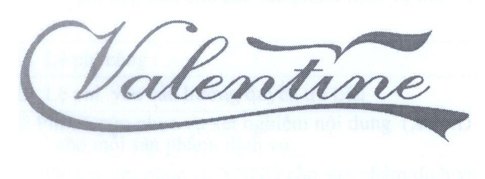 Mẫu nhãn hiệu Valentine
