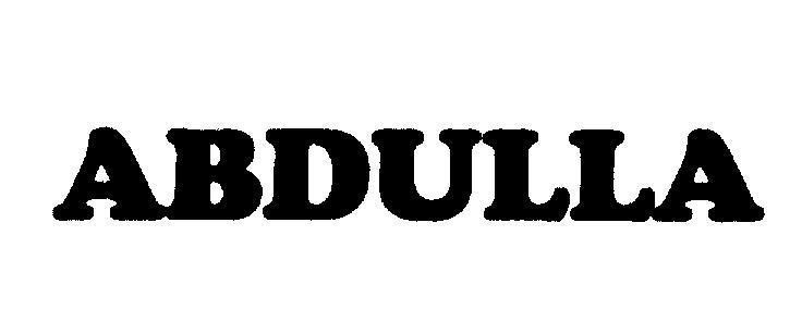 Mẫu nhãn hiệu ABDULLA
