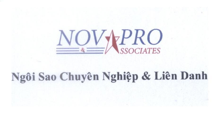 Mẫu nhãn hiệu NOVAPRO & ASSOCIATES Ngôi Sao Chuyên Nghiệp & Liên Danh