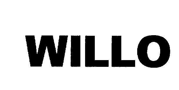 Mẫu nhãn hiệu WILLO