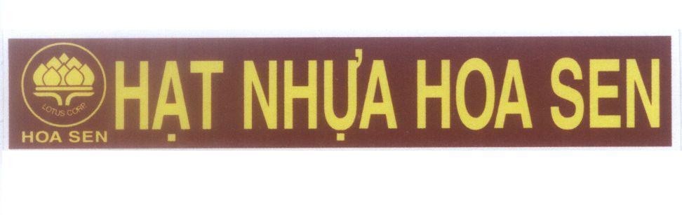 Mẫu nhãn hiệu LOTUS CORP HOA SEN Hạt nhựa hoa sen