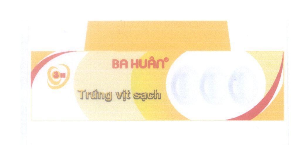 Mẫu nhãn hiệu 3H BA HUÂN Trứng vịt sạch