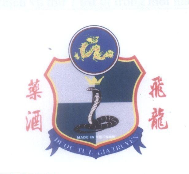 Mẫu nhãn hiệu Dược Tửu Gia Truyền MADE IN VIET NAM [Yao Jiu: Dượu Tửu; Jia Chuan: Gia Truyền]
