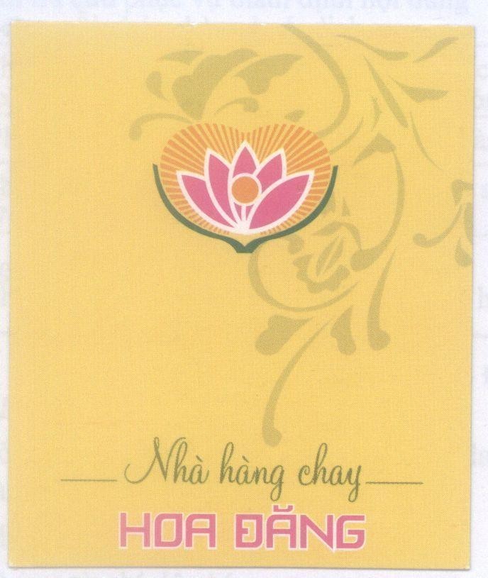Mẫu nhãn hiệu Nhà hàng chay Hoa Đăng