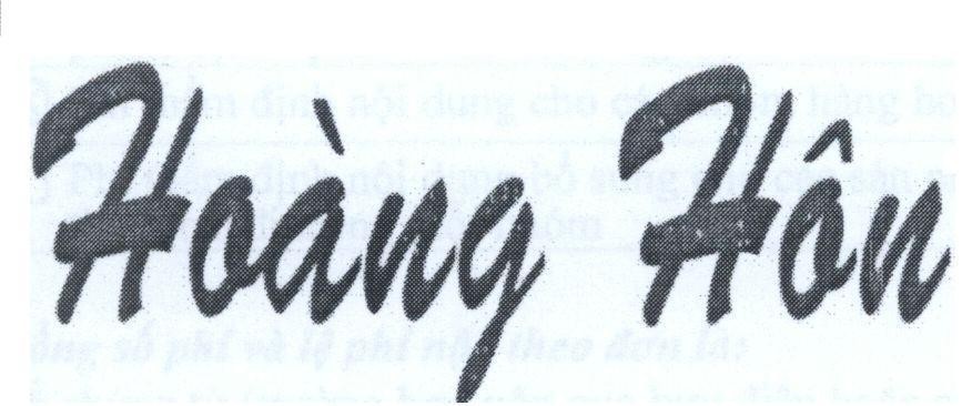 Mẫu nhãn hiệu Hoàng Hôn