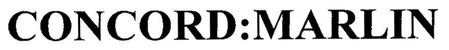Mẫu nhãn hiệu CONCORD:MARLIN