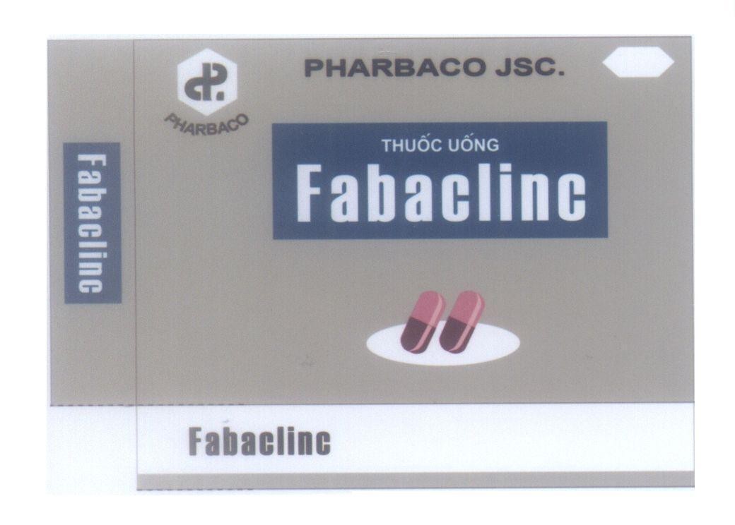 Mẫu nhãn hiệu Thuốc Uống Fabaclinc PHARBACO JSC PHARBACO P
