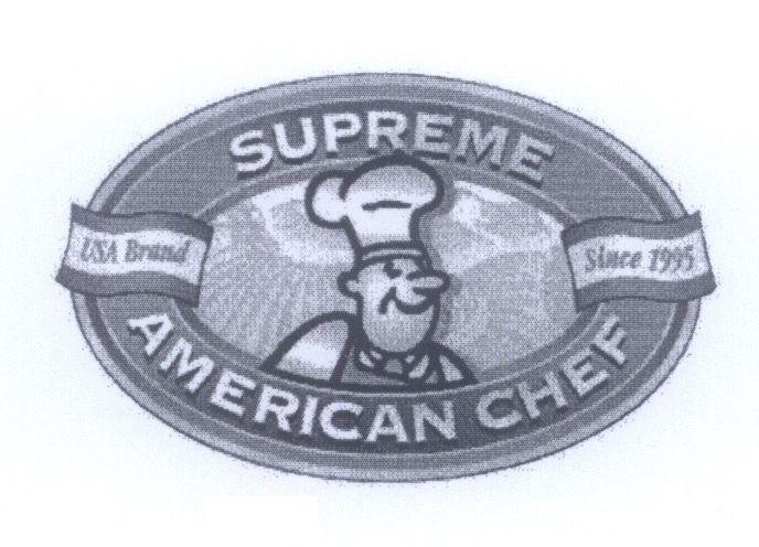 Mẫu nhãn hiệu SUPREME AMERICAN CHEF USA Brand since 1995