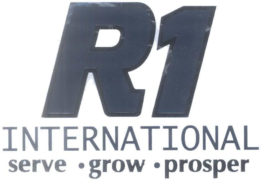 Mẫu nhãn hiệu R1 INTERNATIONAL serve grow prosper