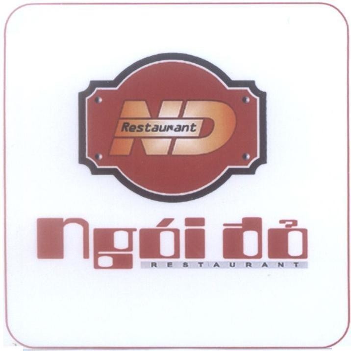 Mẫu nhãn hiệu ND Restaurant ngói đỏ