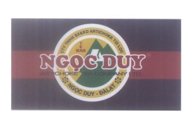 Mẫu nhãn hiệu Ngọc Duy TEABAG CTY TNHH SX & KD ARTICHOKE Túi Lọc Ngọc Duy - Đà Lạt ARTICHOKE TEA COMPANY