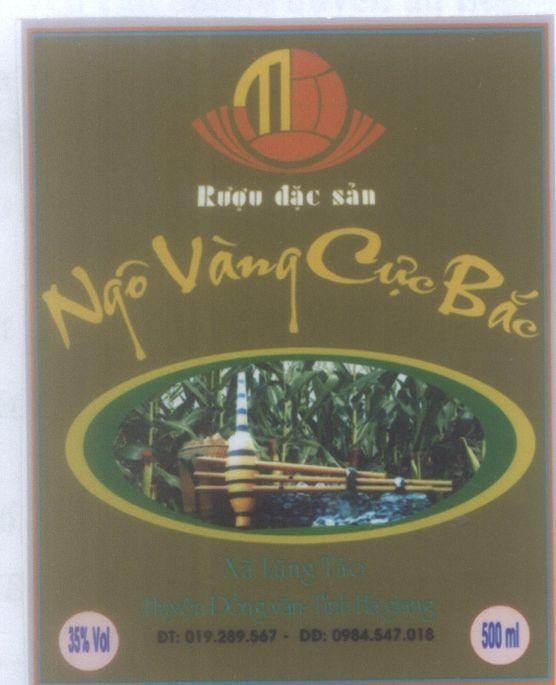 Mẫu nhãn hiệu TT Rượu đặc sản Ngô Vàng Cực Bắc