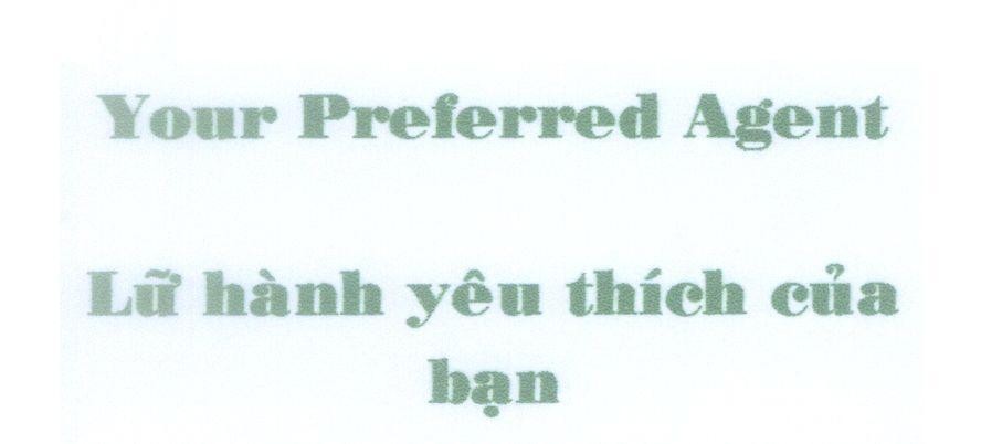 Mẫu nhãn hiệu Your Preferred Agent Lữ hành yêu thích của bạn