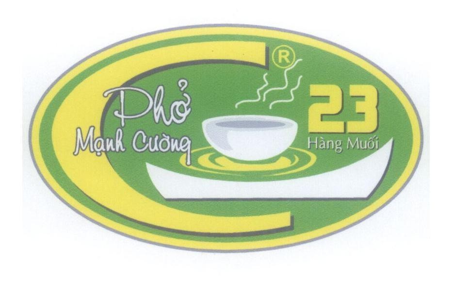 Mẫu nhãn hiệu C Phở Mạnh Cường 23 Hàng Muối
