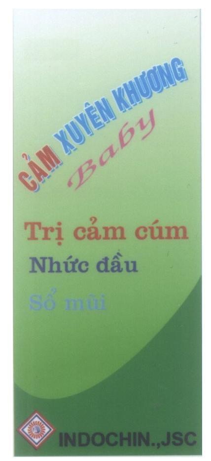 Mẫu nhãn hiệu Cảm Xuyên Khương Baby Trị Cảm cúm Nhức đầu Sổ mũi INDOCHIN.,JSC