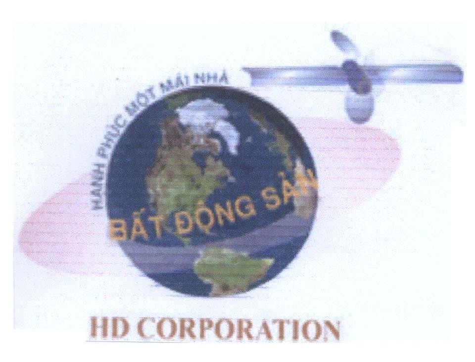 Mẫu nhãn hiệu HD CORPORATION Bất Động Sản Hạnh Phúc Một Mái Nhà