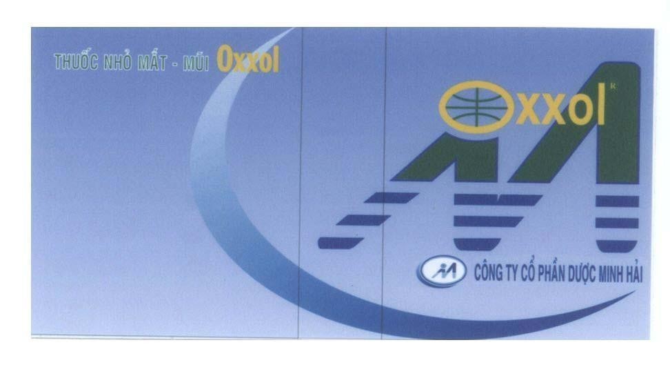 Mẫu nhãn hiệu OXXOL M Công ty cổ phần dược Minh Hải Mipharmco Thuốc nhỏ mắt - mũi