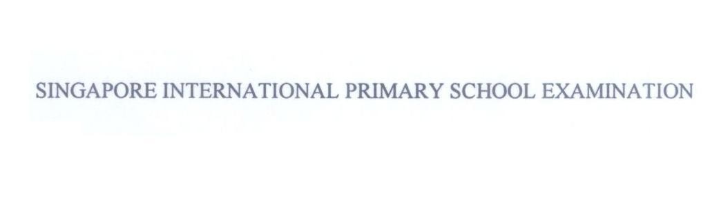 Mẫu nhãn hiệu SINGAPORE INTERNATIONAL PRIMARY SCHOOL EXAMINATION