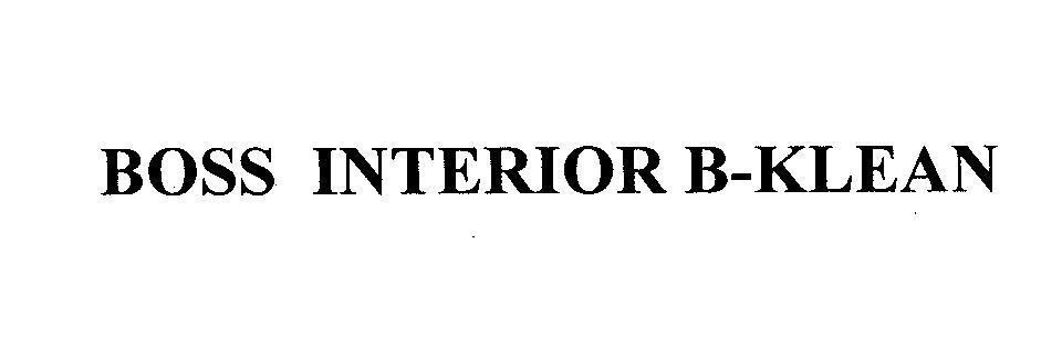 Mẫu nhãn hiệu BOSS INTERIOR B-KLEAN