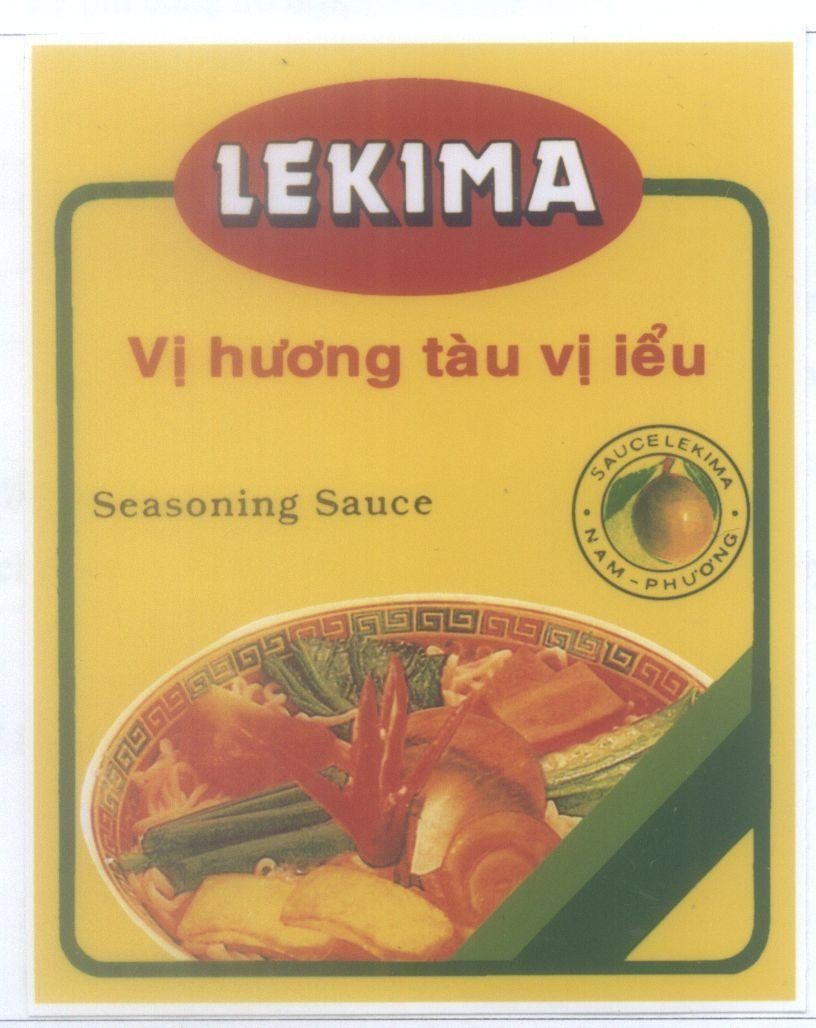 Mẫu nhãn hiệu LEKIMA Vị hương tàu vị iểu Seasoning Sauce SAUCELEKIMA NAM-PHUONG