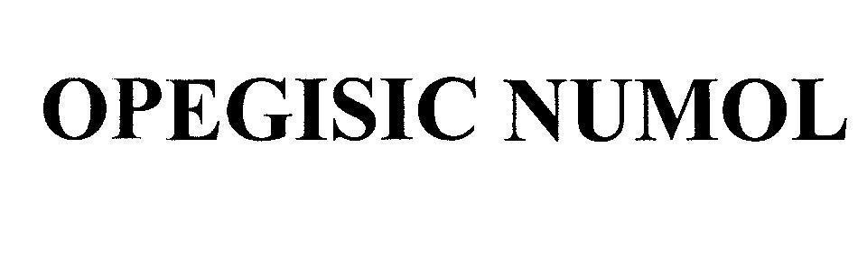 Mẫu nhãn hiệu OPEGISIC NUMOL