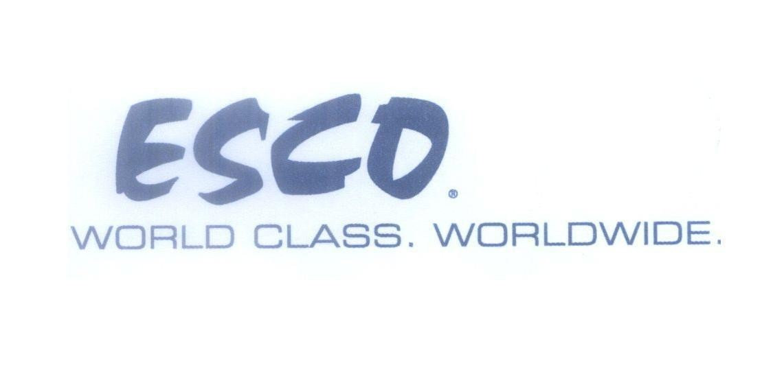 Mẫu nhãn hiệu ESCO WORLD CLASS. WORLDWIDE.