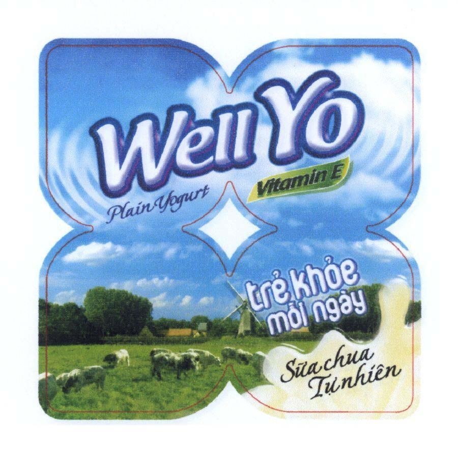 Mẫu nhãn hiệu KINH DO Well Yo Plain Yogurt Vitamin E Sữa chua tự nhiên Trẻ khoẻ mỗi ngày
