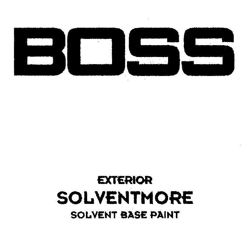 Mẫu nhãn hiệu BOSS EXTERIOR SOLVENTMORE SOLVENT BASE PAINT