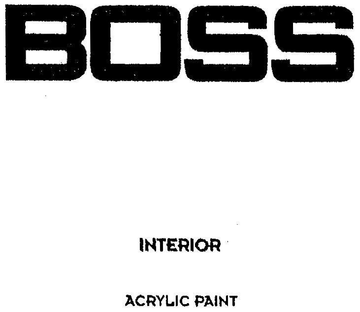 Mẫu nhãn hiệu BOSS INTERIOR ACRYLIC PAINT