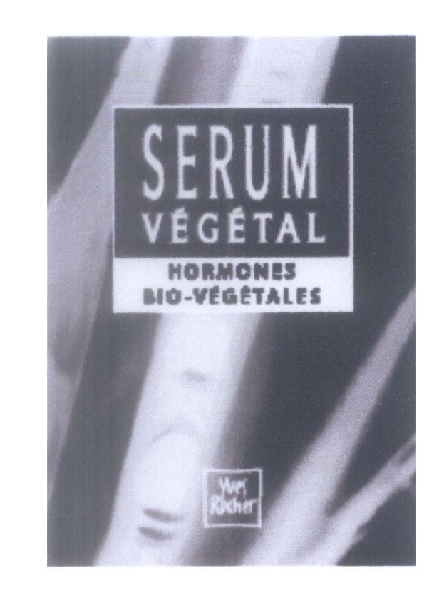 Mẫu nhãn hiệu SERUM VEGETAL HORMONES BIO-VEGETALES Yves Rocher