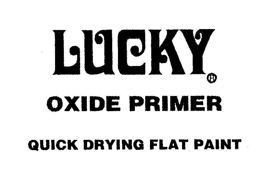Mẫu nhãn hiệu LUCKY OXIDE PRIMER QUICK DRYING FLAT PAINT
