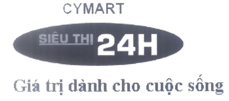 Mẫu nhãn hiệu CYMART Siêu Thị 24H Giá trị dành cho cuộc sống