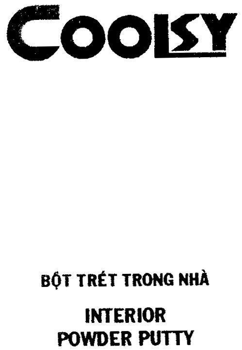 Mẫu nhãn hiệu COOLSY COOKY Bột trét trong nhà INTERIOR POWDER PUTTY