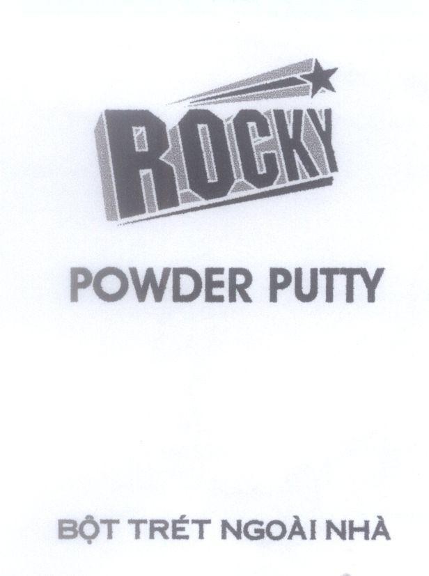 Mẫu nhãn hiệu ROCKY POWDER PUTTY Bột Trét Ngoài Nhà