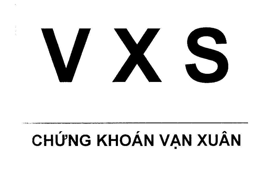 Mẫu nhãn hiệu VXS Chứng Khoán Vạn Xuân