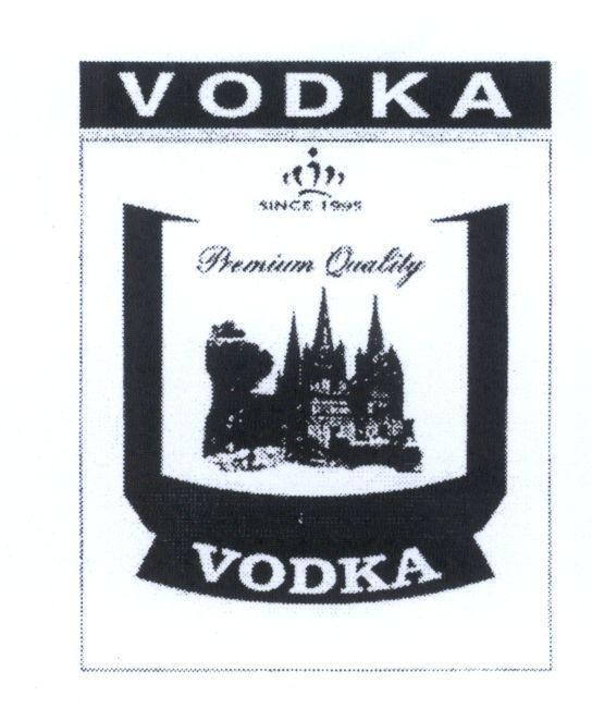 Mẫu nhãn hiệu VODKA SINCE 1995 Premium Quality VODKA