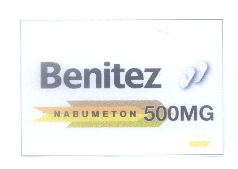 Mẫu nhãn hiệu Benitez NABUMETON 500MG