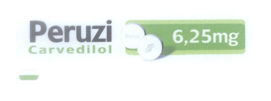 Mẫu nhãn hiệu Peruzi Carvedilol 6,25mg