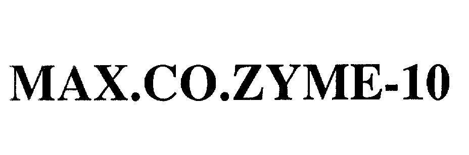 Mẫu nhãn hiệu MAX.CO.ZYME-10